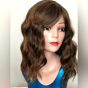 Brown Wavy Hair Wig